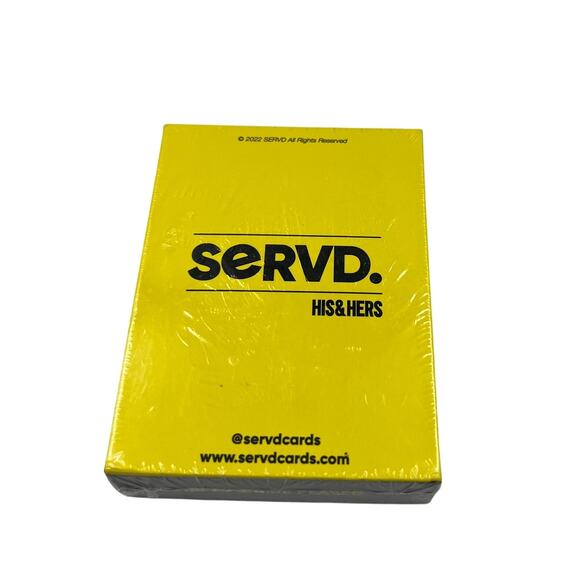 SERVD His & Hers Hilarious Real Life Scenario Card Game Couples 18+ NEW SEALED - Picture 1 of 8